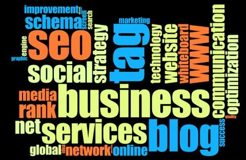 Blog word cloud Illustrazione stock