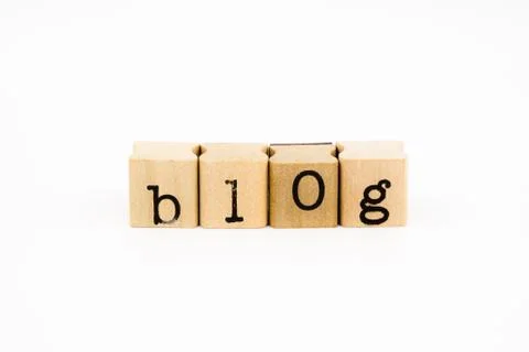 Blog wording isolate on white background Stock Photos