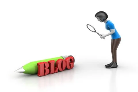 Blog writing concept Free Stock Illustration
