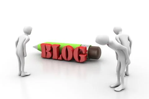 Blog writing concept Free Stock Illustration