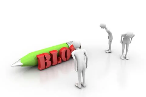 Blog writing concept Free Stock Illustration