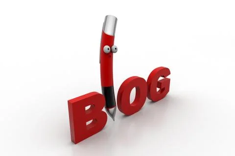 Blog writing concept Free Stock Illustration