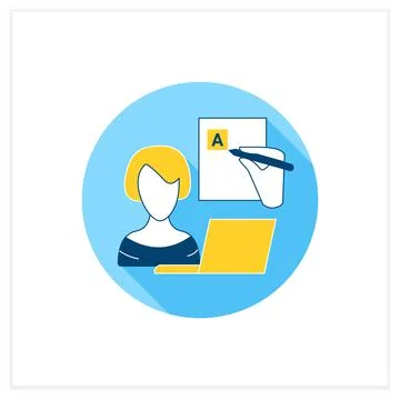 Blog writing flat icon Stock-Illustration