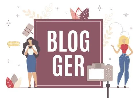 Blogger Appearance for Different Subscriber Type. Stock Illustration