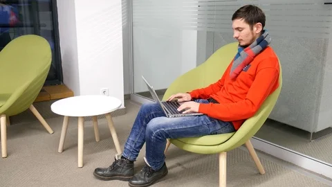 Blogger, freelancer, programist , developer, office work Stock Footage 100434593