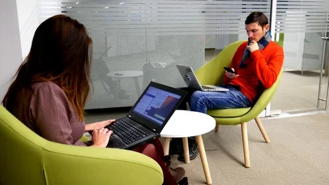 Blogger, freelancer, programist , developer, office work Stock Footage 100434983