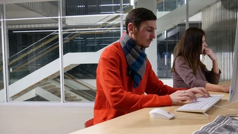 Blogger, freelancer, programist , developer, office work Stock Footage 100435007