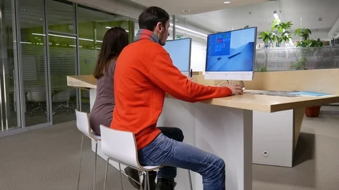 Blogger, freelancer, programist , developer, office work Stock Footage 100435104
