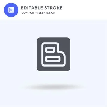 Blogger icon vector, filled flat sign, solid pictogram isolated on white, log Illustrazione stock