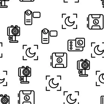 Blogger Seamless Pattern Vector Stock Illustration