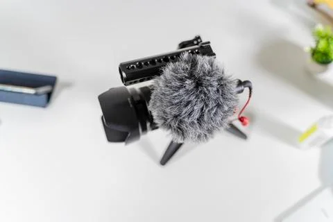 Blogger set on white table Stock Photos