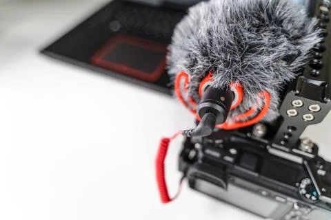 Blogger set on white table Stock Photos