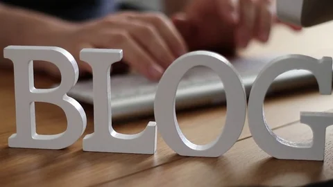 Blogger at work concept Stock Footage 72918724