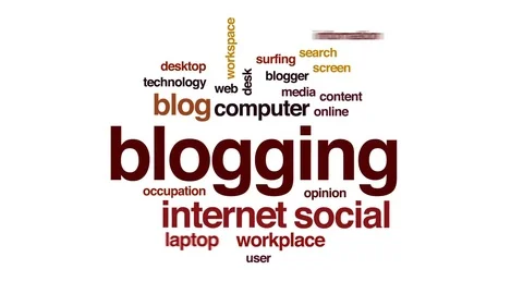Blogging animated word cloud, text desig... | Stock Video | Pond5