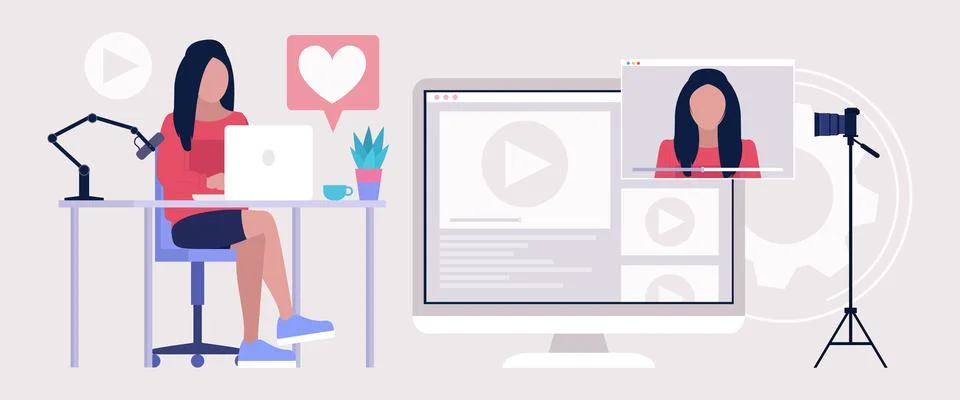 Blogging concept Stock Illustration