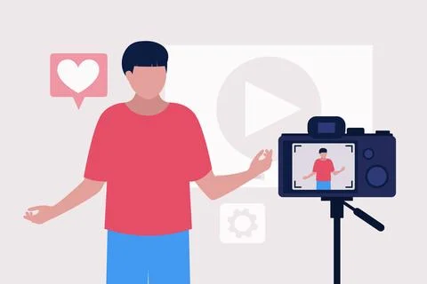 Blogging concept. Stock Illustration