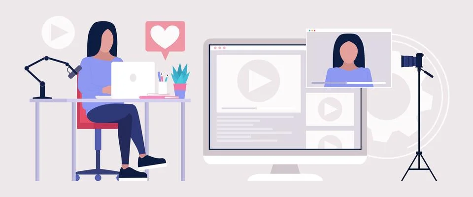 Blogging concept Stock Illustration
