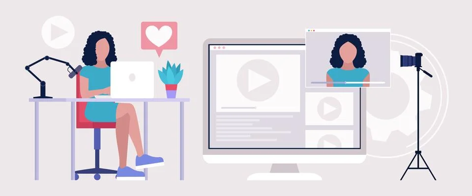 Blogging concept Stock Illustration