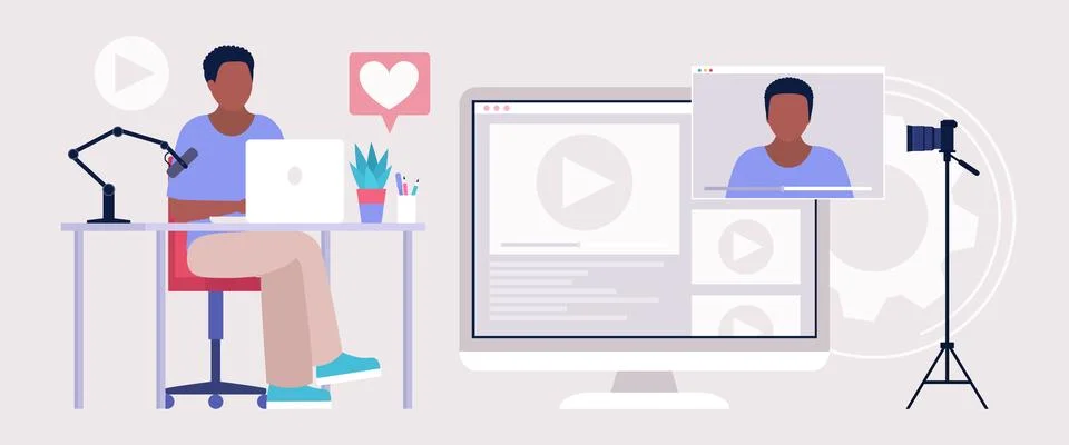 Blogging concept Stock Illustration