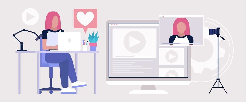 Blogging concept Stock Illustration