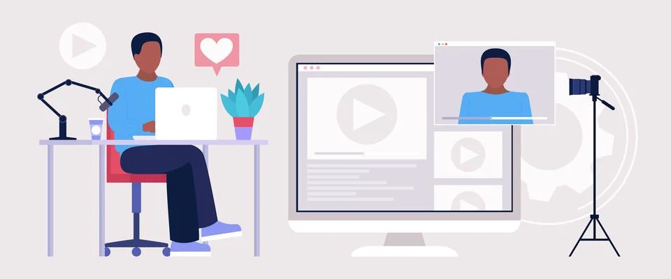 Blogging concept Stock Illustration