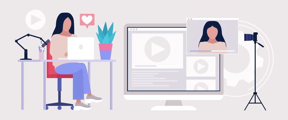 Blogging concept Stock Illustration