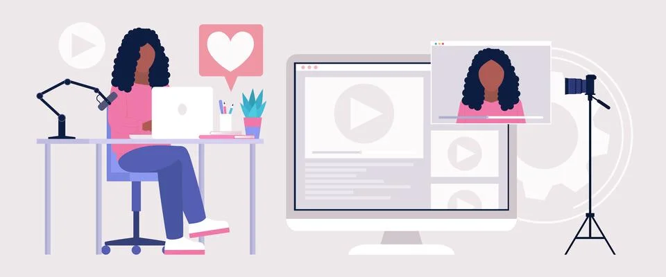 Blogging concept Stock Illustration
