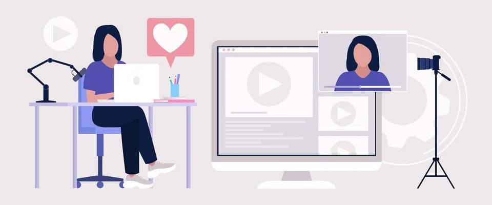 Blogging concept Stock Illustration