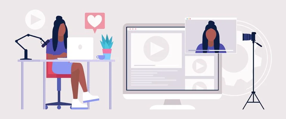 Blogging concept Stock Illustration
