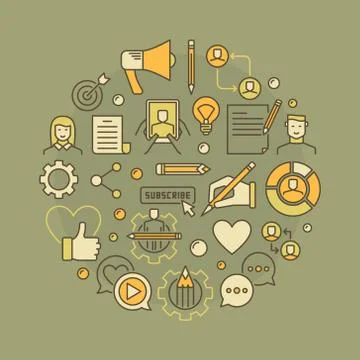 Blogging concept illustration Stock Illustration