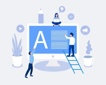 Blogging design concept. Ilustración de archivo