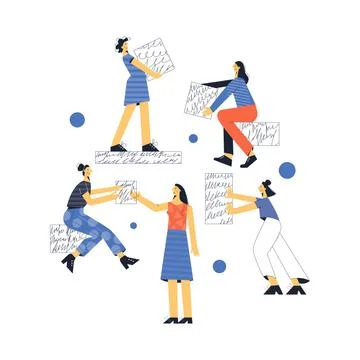Blogging  education creative writing content management concept  flat vector  Stock Illustration
