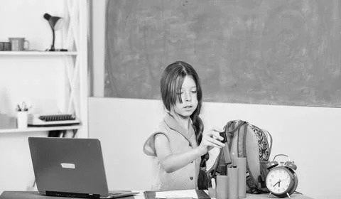 Blogging hobby. Study programming web design. Programming courses. Girl laptop Stock Photos