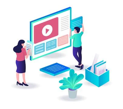 Blogs and web layouts consept Stock Illustration