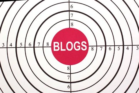 Blogs Target Concept Representing Content Strategy and Online Engagement Stock Photos