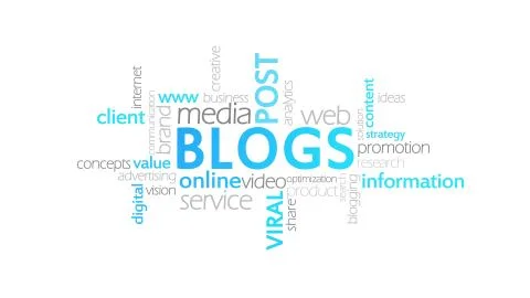 Blogs, Typography Animation Stock Illustration