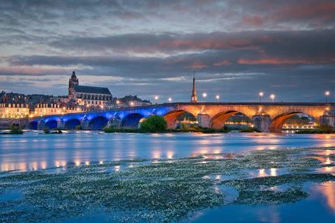 Blois &amp; Sunset Stock Photos