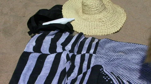 Blond at Beach 05 스톡 동영상 496993