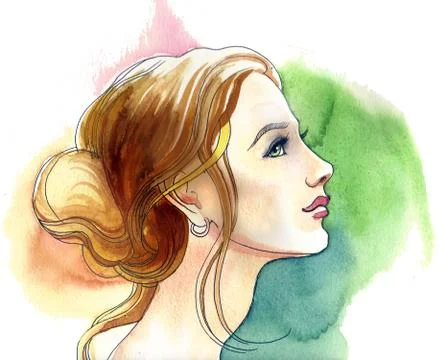 Blond beauty Stock Illustration