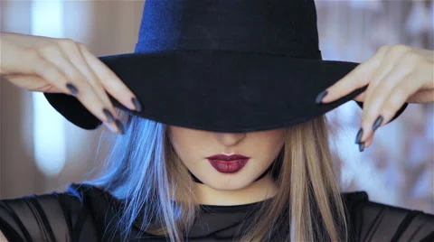 Blond in Black Stock Footage 65452823