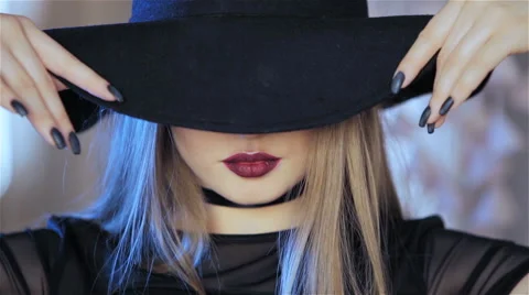 Blond in Black  Stock Footage 65452843