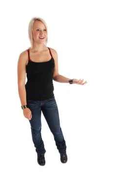 Blond gesturing Stock Photos