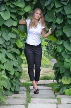 Blond girl posing Stock Photos