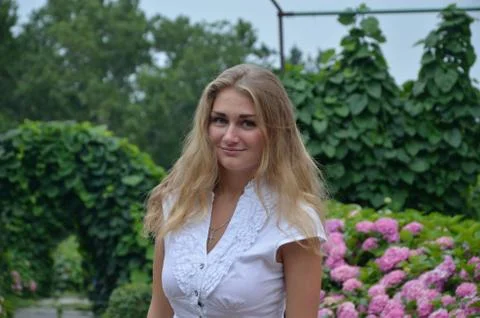 Blond girl posing Stock Photos