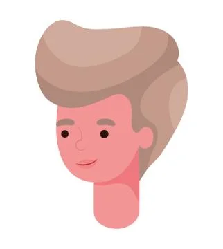 Blond man cartoon head vector design Ilustración de archivo