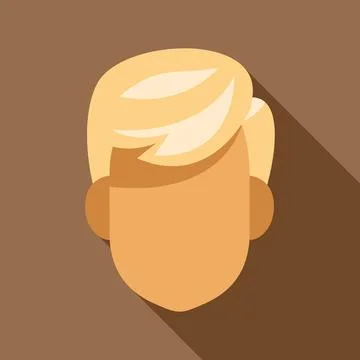 Blond man faceless portrait with long shadow イラスト素材