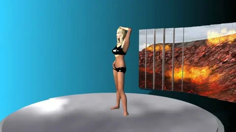 Blond Model Posing (Animated, 1 of 4) Video stock 11429582