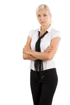 Blond office worker Stock Photos