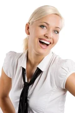 Blond office worker Stock Photos
