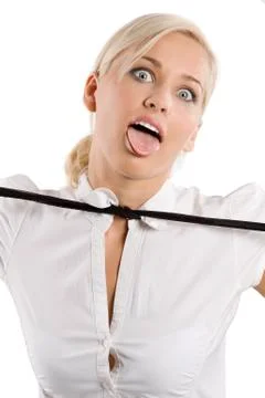 Blond office worker Stock Photos